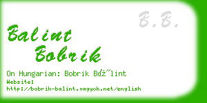 balint bobrik business card